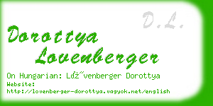 dorottya lovenberger business card